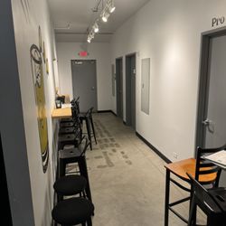 Golf On Tap - Hallway to the back golf sim.
