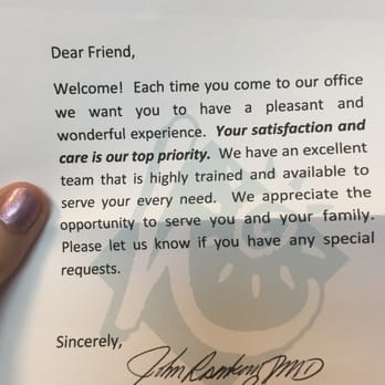 Hillside Dental Care - Welcome letter. - General Dentistry Near Me - Tucson, Arizona Hillside Dental Care - Welcome letter. - General Dentistry Near Me - Tucson, Arizona