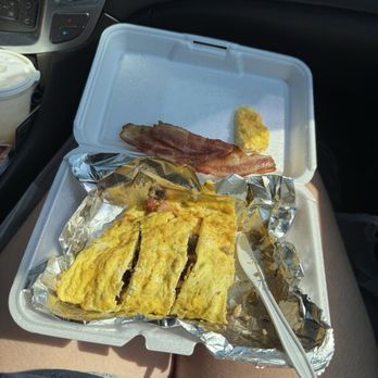 Mama's Kitchen - Half eaten meat omelette - Burgers Near Me - Toledo, Ohio