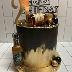 Cake It Eazy! - Black & Gold 21st Birthday Cake