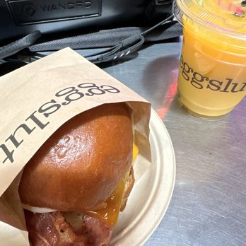 Eggslut - Bacon, Egg + Cheese and Orange Juice - Breakfast & Brunch Near Me - Los Angeles, California