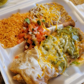Aliberto’s Jr. Mexican Food - Chimichanga with rice and beans - Mexican Near Me - Berkeley, California
