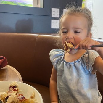 Americana - My baby enjoying her giant pancake - New American Near Me - Sebastopol, California Americana - My baby enjoying her giant pancake - New American Near Me - Sebastopol, California