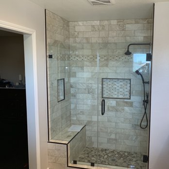 JRR Builders - Brand new shower, tile and glass doors installed where customer previously had a tub - General Contractors Near Me - Anaheim, California JRR Builders - Brand new shower, tile and glass doors installed where customer previously had a tub - General Contractors Near Me - Anaheim, California