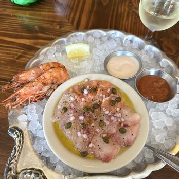 Found Oyster - Sicilian crudo and peel and eat prawns - Seafood Near Me - Los Angeles, California