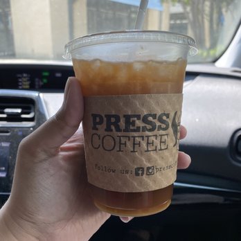 PRESS Coffee - Iced coffee comes with baby-teeth ice but was kinda underwhelming - Coffee & Tea Near Me - San Antonio, Texas PRESS Coffee - Iced coffee comes with baby-teeth ice but was kinda underwhelming - Coffee & Tea Near Me - San Antonio, Texas