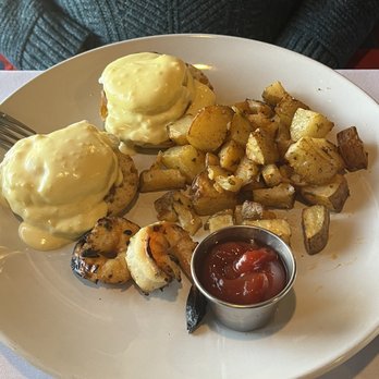 Butcher Bros Steakhouse - Eggs Benedict and shrimp - Steakhouses Near Me - Cheshire, Connecticut Butcher Bros Steakhouse - Eggs Benedict and shrimp - Steakhouses Near Me - Cheshire, Connecticut