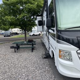 Pull through spot 30ft with picnic bench and full hook ups! Pull through spot 30ft with picnic bench and full hook ups!