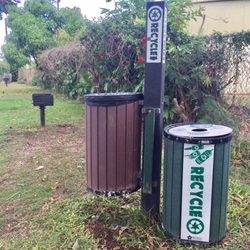 Barbecue grills and recycling.
