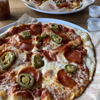 MOD Pizza - 11 Inch Classic Crust with Pepperoni, Mozzarella, and Jalapeños - Pizza Near Me - Fort Worth, Texas