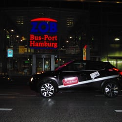 Car-2-Rent Autovermietung Hamburg - Es blitzt in der Nacht... Hamburg ZOB bei Nacht