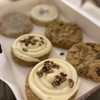 Crumbl - Rock Row - a box of cookies - Bakeries Near Me - Westbrook, Maine