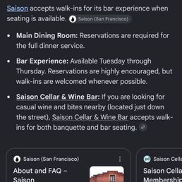 Clearly states walk ins are accepted when seating is available Clearly states walk ins are accepted when seating is available