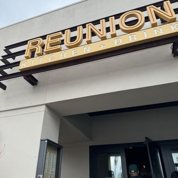 Reunion Kitchen + Drink - Front entrance Sign - New American Near Me - Anaheim, California Reunion Kitchen + Drink - Front entrance Sign - New American Near Me - Anaheim, California