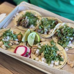 Off the 46 Mexican Bar & Grill - Carne asada and chicken tacos