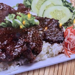 Beef and white rice Beef and white rice