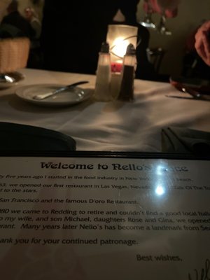 Menu photo 5 Nello's Place Redding, CA