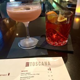 Cocktails from Bar Toscana