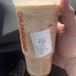 Dunkin' - Iced coffee.