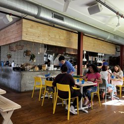 Mission Taqueria - Kitchen with wood stove