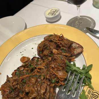 Cole's Chop House - Wild Mushroom Crostini and this is the same mixture you will receive when you order Sautéed Wild Mushrooms as a side dish - Steakhouses Near Me - Napa, California