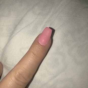 Divine Nail & Spa - gel that she put at the end even tho it supposes to be dipping powder and it's all over nail area - Nail Salons Near Me - Woodbridge, Virginia