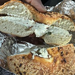 Asiago Bagel with Scallion Cream Cheese