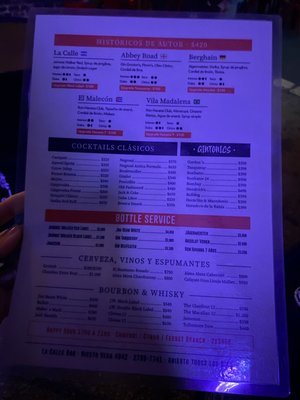 Menu photo 1 La Calle Buenos Aires, C