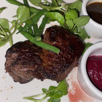 Firefly - Filet mignon that's beet sauce which was amazing - New American Near Me - Studio City, California Firefly - Filet mignon that's beet sauce which was amazing - New American Near Me - Studio City, California