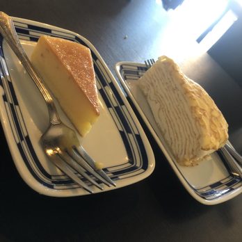 One Piece Sushi - Yuzu cheesecake and vanilla mille crepe - Japanese Near Me - Millbrae, California