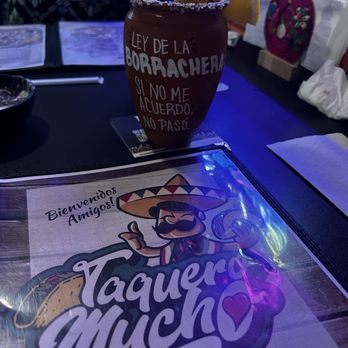 Taquero Mucho 2 - Delicious margarita - it says Law of drunkenness- if I don't remember it never happened! - Mexican Near Me - Muldraugh, Kentucky Taquero Mucho 2 - Delicious margarita - it says Law of drunkenness- if I don't remember it never happened! - Mexican Near Me - Muldraugh, Kentucky