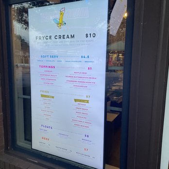 Fryce Cream - Menu - Ice Cream & Frozen Yogurt Near Me - Nashville, Tennessee