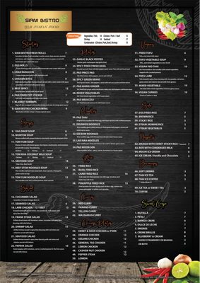 Menu photo 3 Siam Bistro Thai Fine Dining Clovis, NM