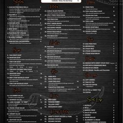 Siam Bistro Thai Fine Dining - Siam Bistro menu!!