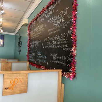 JP's Diner - a menu on the wall - Breakfast & Brunch Near Me - Quakertown, Pennsylvania
