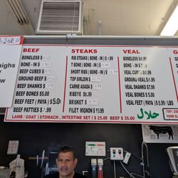Menu - Beef. Steaks, Veal