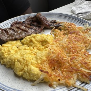 South Fork Cafe - Steak and Eggs with hash brown - Breakfast & Brunch Near Me - Plano, Texas South Fork Cafe - Steak and Eggs with hash brown - Breakfast & Brunch Near Me - Plano, Texas