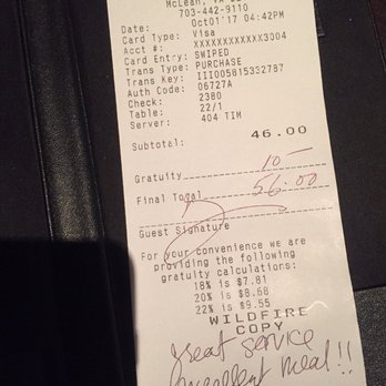 Wildfire - The same meal would have cost me $80 at Morton's - Steakhouses Near Me - McLean, Virginia Wildfire - The same meal would have cost me $80 at Morton's - Steakhouses Near Me - McLean, Virginia