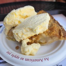 Peach Apple Crumb ($6.95) + vanilla ice cream ($2.95) Peach Apple Crumb ($6.95) + vanilla ice cream ($2.95)