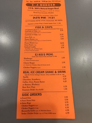 Menu photo 7 EJ Burger Snohomish, WA Menu photo 7 EJ Burger Snohomish, WA