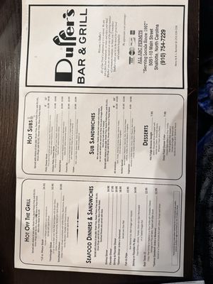 Menu photo 2 Duffer's Bar & Grill Shallotte, NC Menu photo 2 Duffer's Bar & Grill Shallotte, NC
