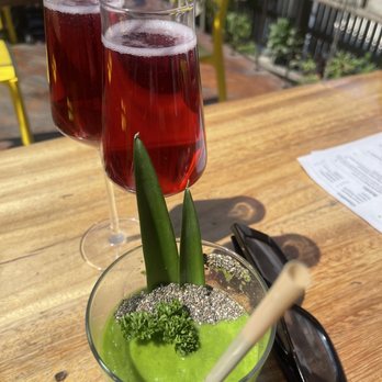 Outpost - smoothie and hibiscus mimosa - Mexican Near Me - Cabo San Lucas, BCS Outpost - smoothie and hibiscus mimosa - Mexican Near Me - Cabo San Lucas, BCS