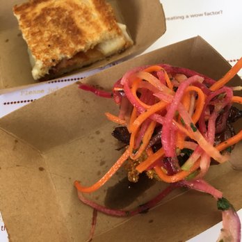 Charlotte Food Fight - Bleu Barn bites: Brie and Bacon Grilled Cheese and Pork Belly on a Polenta Cake - Festivals Near Me - Matthews, North Carolina