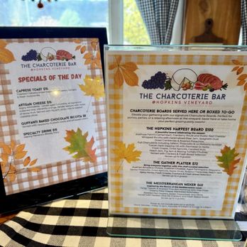 Hopkins Vineyard - Charcuterie Bar Menu - Venues & Event Spaces Near Me - Warren, Connecticut