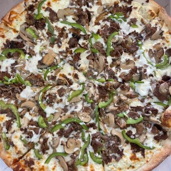 Dough Bros Pizza - A recent special was this Alfredo Philly Cheesesteak Pizza. Amazing! - Chicken Wings Near Me - South Daytona, Florida Dough Bros Pizza - A recent special was this Alfredo Philly Cheesesteak Pizza. Amazing! - Chicken Wings Near Me - South Daytona, Florida