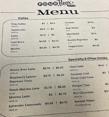 Menu photo 1 Pour Bear Coffee Lakeland, FL Menu photo 1 Pour Bear Coffee Lakeland, FL
