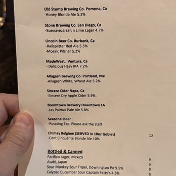 Inkwell Tavern - Beer anyone? - Cocktail Bars Near Me - Burbank, California