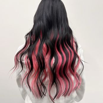 Hair by Nana - Candy pop pink under-dye by Nana and Sean! - Hair Stylists Near Me - Tustin, California Hair by Nana - Candy pop pink under-dye by Nana and Sean! - Hair Stylists Near Me - Tustin, California