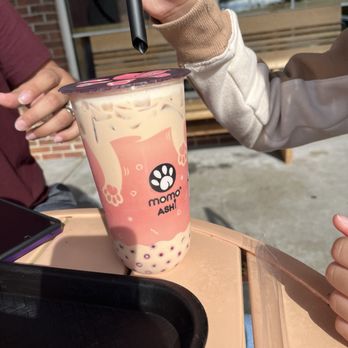 Momo Ashi Cafe - Strawberry Milk Tea - Bubble Tea Near Me - Winston-Salem, North Carolina Momo Ashi Cafe - Strawberry Milk Tea - Bubble Tea Near Me - Winston-Salem, North Carolina