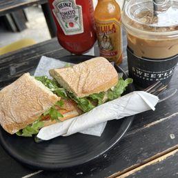 BLT and iced latte BLT and iced latte